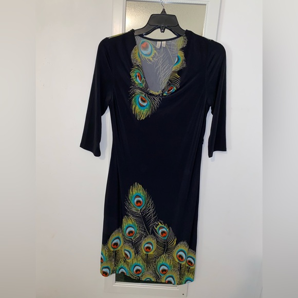 18. Madison Peacock Midi Dress - Picture 2 of 4